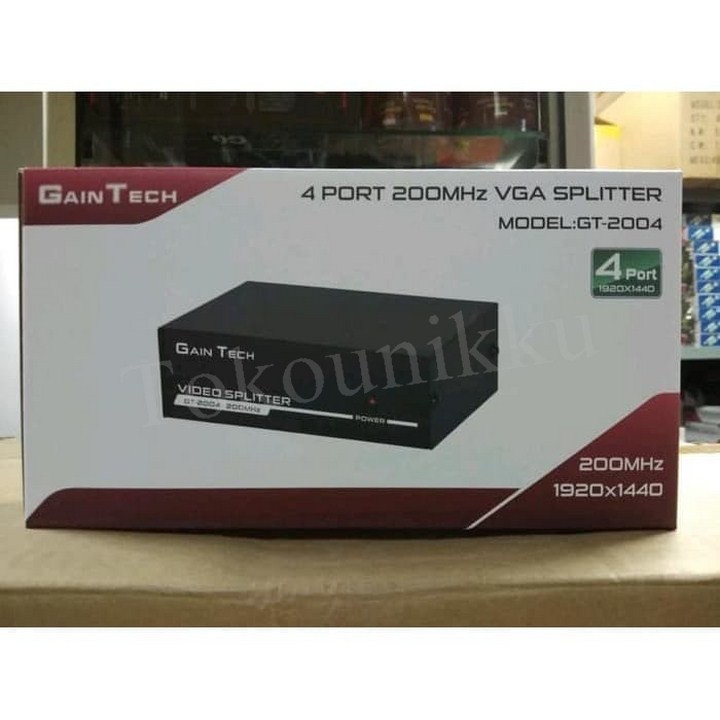 Jual VGA Splitter 1-4 Gain Tech terbaru (Original Gaintech) | Shopee ...