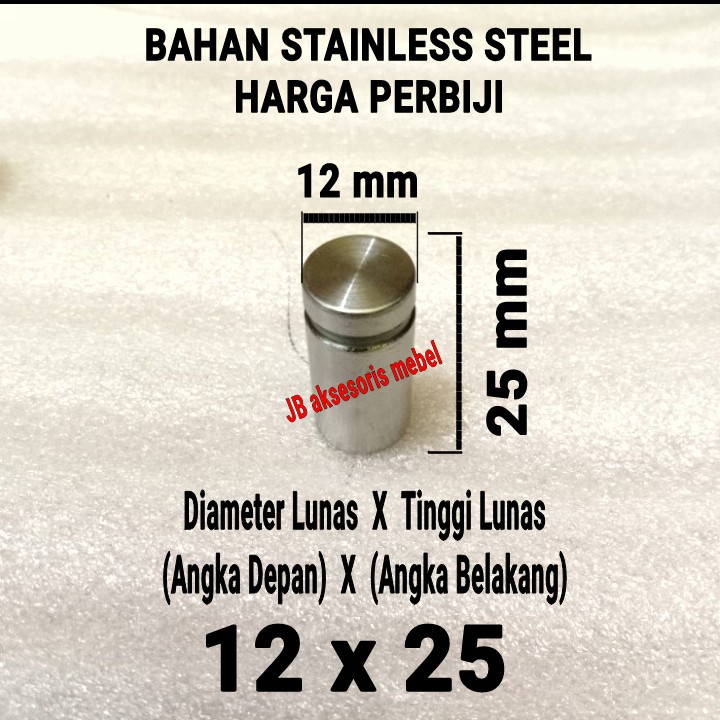 Jual Pen Iklan X Stainless Baut Kaca Akrilik X Sign Board