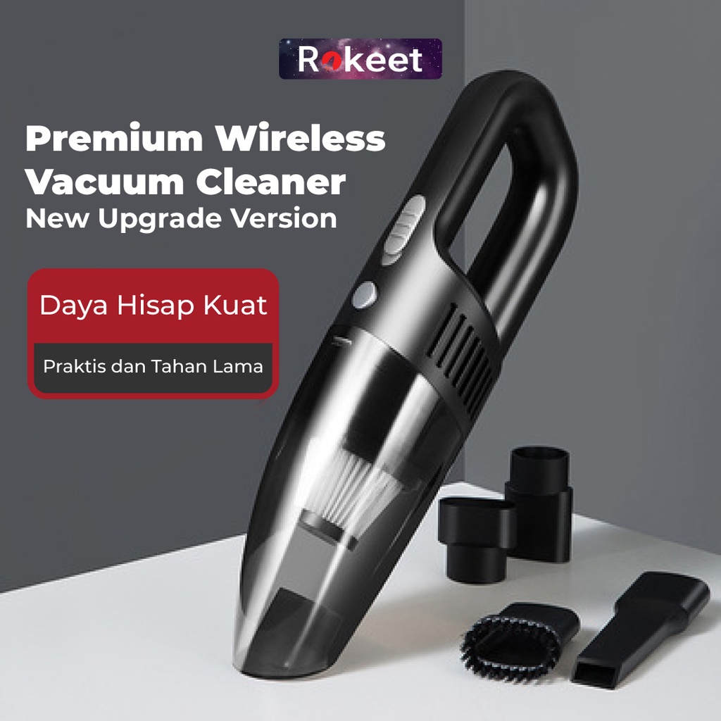 Jual Rokeet Wireless Vacuum Cleaner Penyedot Debu Kuat 7000PA Portable