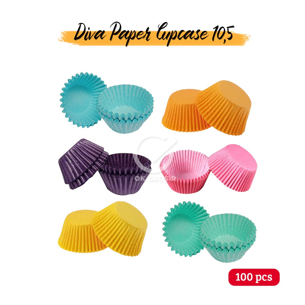 Jual Diva Paper Cup Case Warna Tunggal 10,5 cm (100 pcs) | Shopee Indonesia