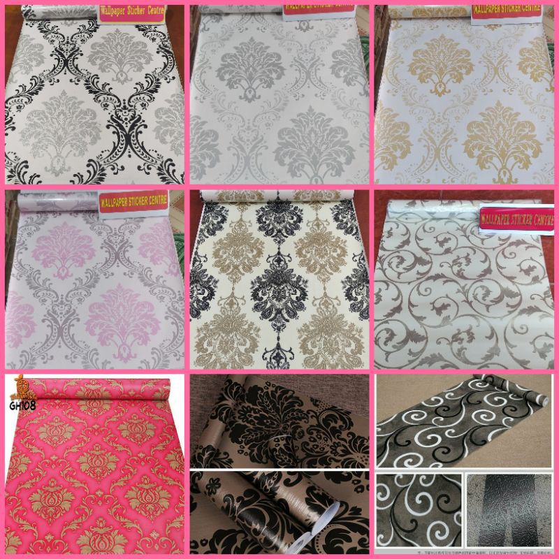 Jual BATIK 8 Meter Per Roll WALLPAPER STICKER DINDING batik elegan