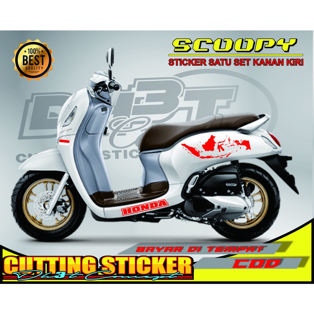 Jual Sticker Striping Scoopy Peta Indonesia Cutting Sticker Scoopy Prestige Sticker Motor