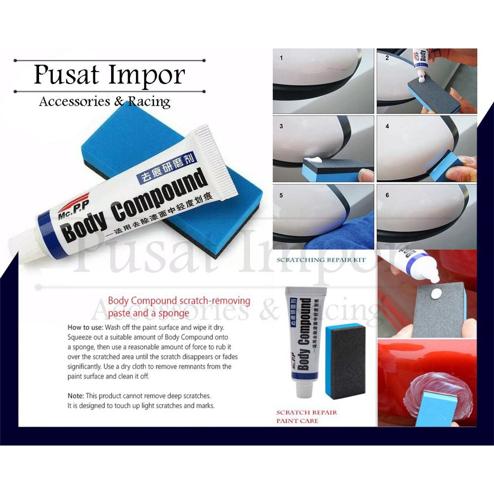 Jual SCRATCH REPAIR KIT BODY COMPOUND KOMPON PENGHILANG BARET BODY ...