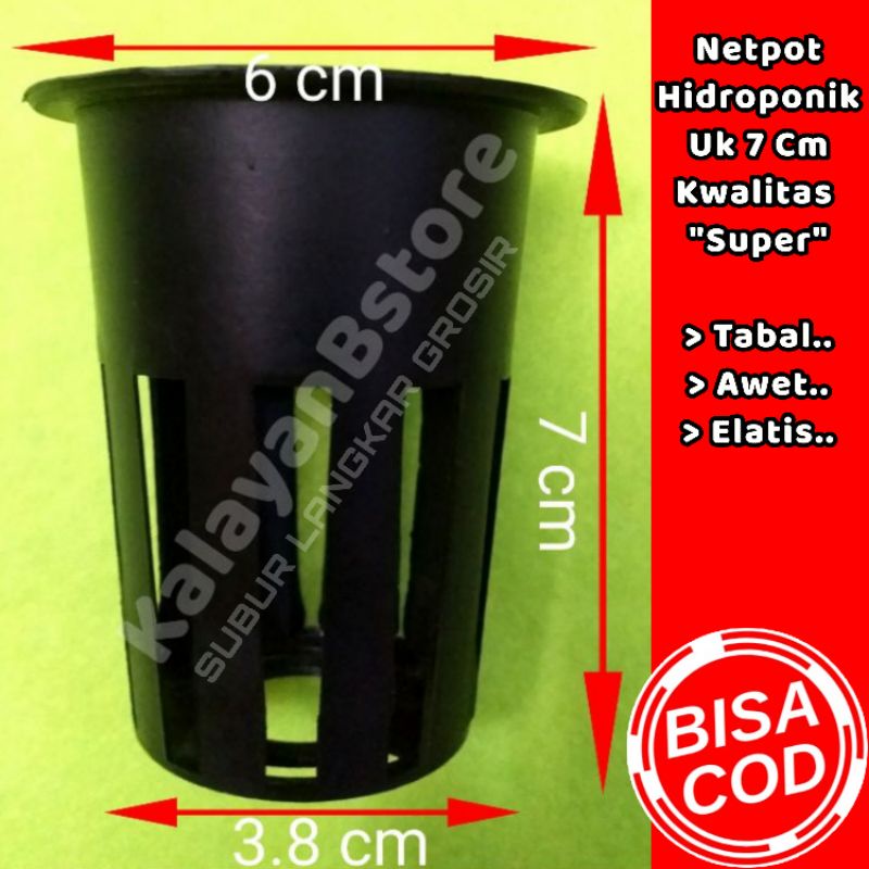 NETPOT HIDROPONIK 7 CM / BAHAN ELASTIS & AWET