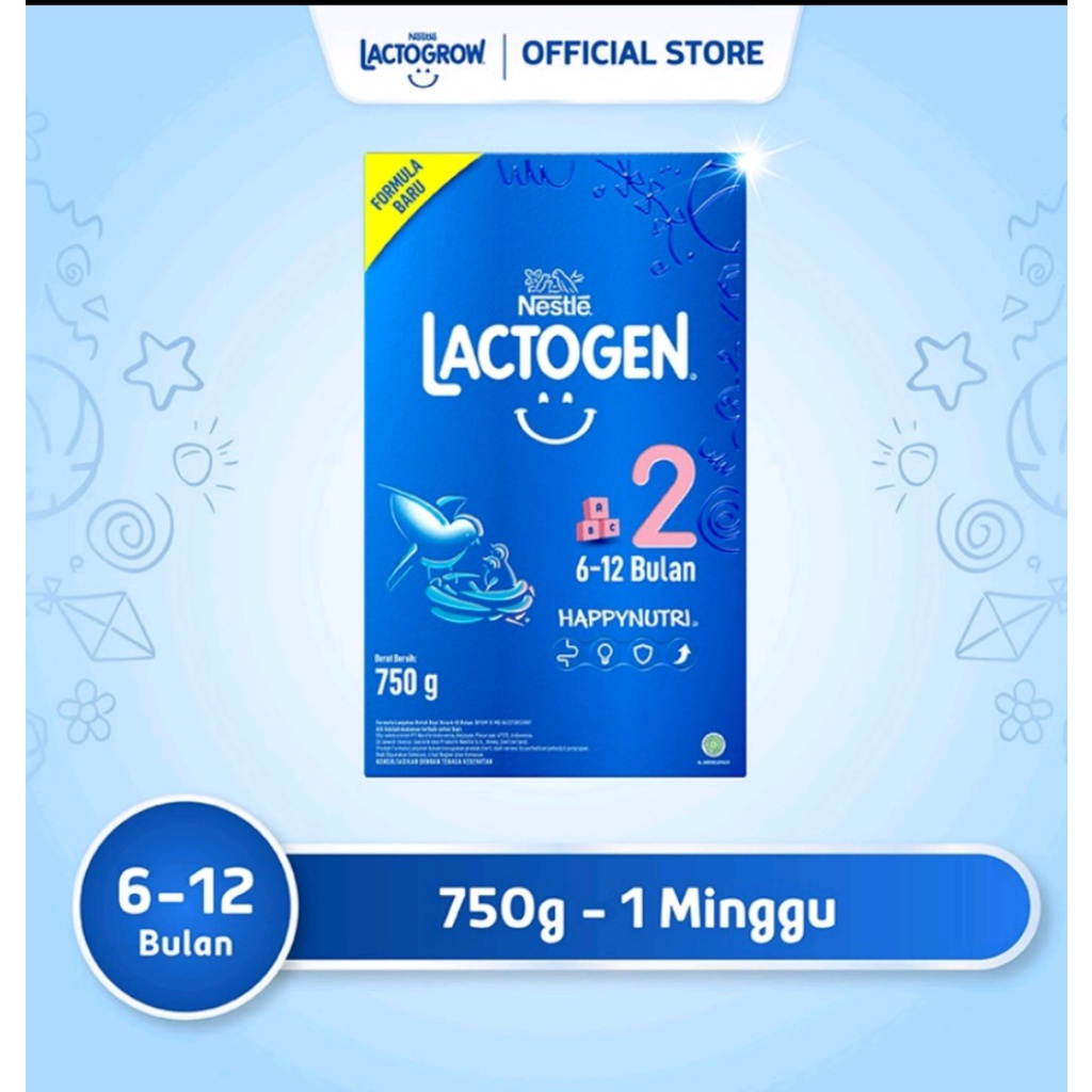 Jual Nestle Lactogen 2 Susu Formula 6-12 Bulan Box 750 gr | Shopee ...