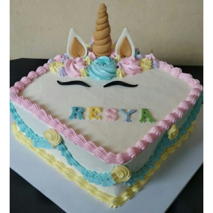 Jual Kue Ulang Tahun Tart Cake Unicorn Kotak | Shopee Indonesia