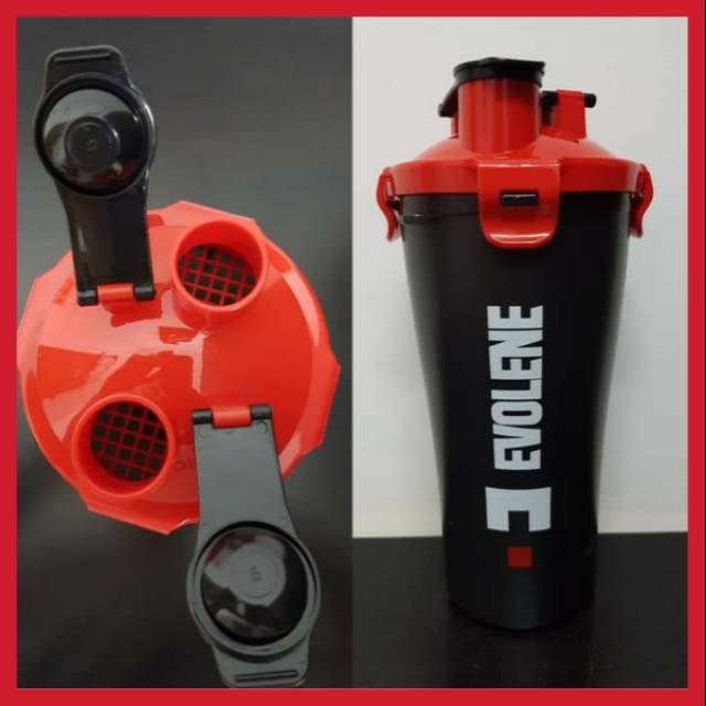 Jual Evolene DUAL SHAKER 700 ml Botol Shake Susu Fitness Gym Hydracup ...