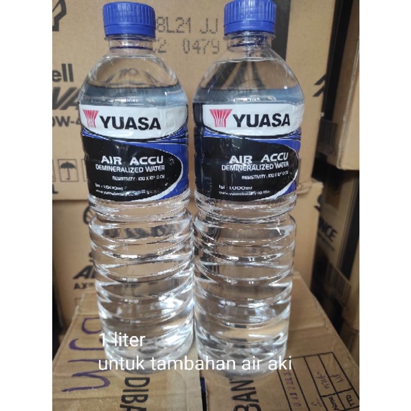 Jual Air Aki Air Zuur Asli Yuasa 1 Liter Biru Untuk Tambah Air Pada Aki Motor Dan Mobil Shopee 5665