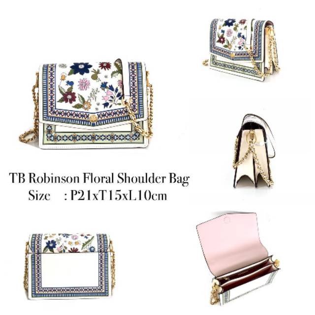 Tory burch robinson on sale floral shoulder bag