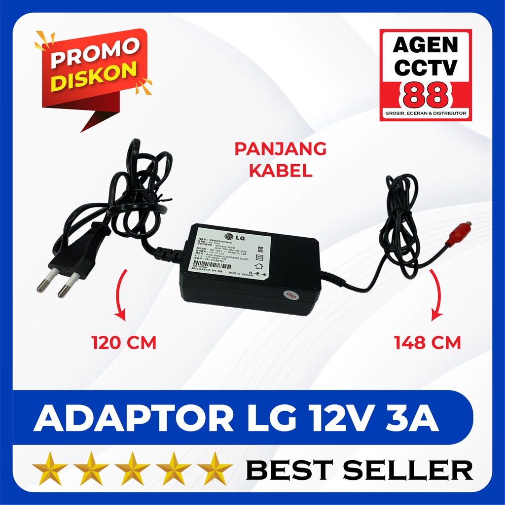 Jual Power Supply LG DC12V 3A Real Jamin Power Full 3A Harga Promo Agen ...