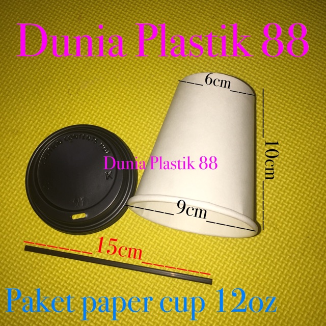 Jual Isi Pc Gelas Tutup Sedotan Kertas Foam Paper Cup Putih Polos Oz Minuman Kopi Teh