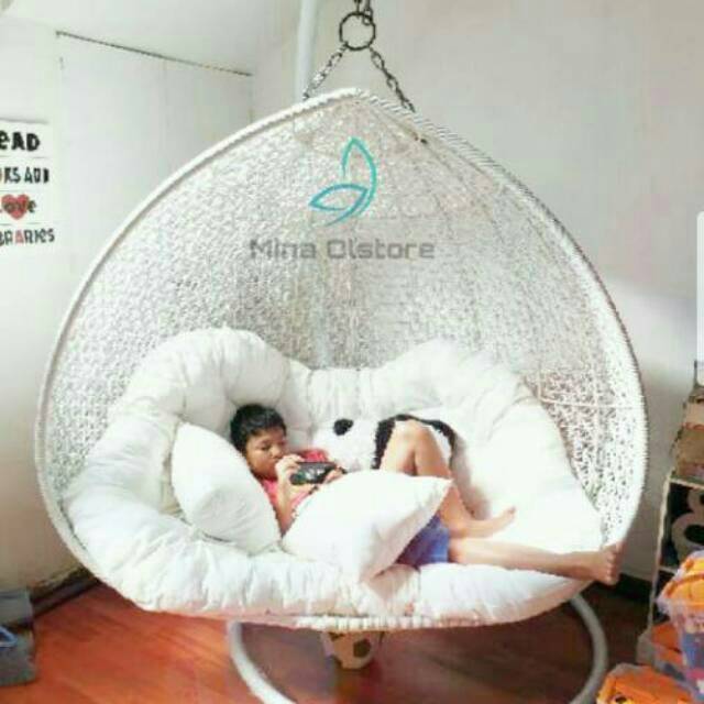 Jual Free Ongkir Jabodetabek Ayunan Gantung Rotan Sintetis Pear Jumbo Shopee Indonesia