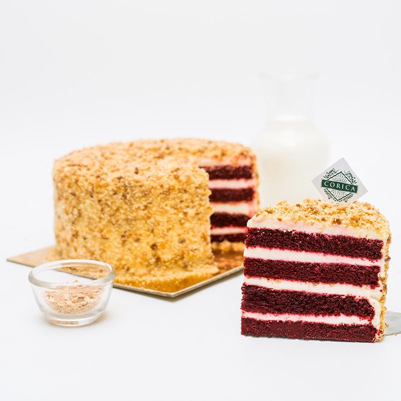Jual Red Velvet Slice Cakes Corica Pastries Shopee Indonesia
