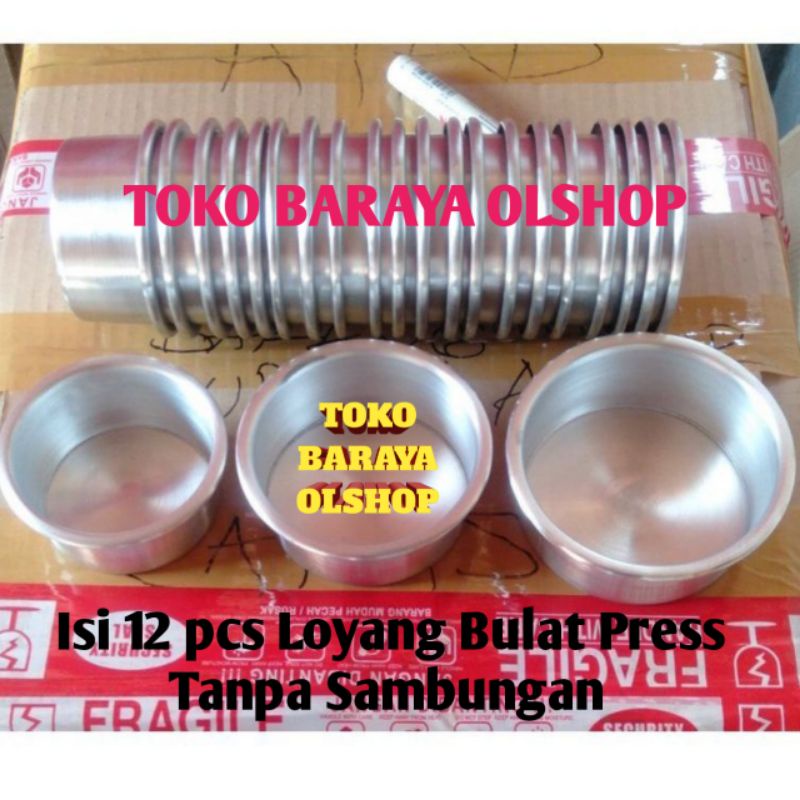 Jual Loyang Cake Mini Bulat Press Diameter Cm Tinggi Dan Tinggi Cm Tanpa Sambungan Isi