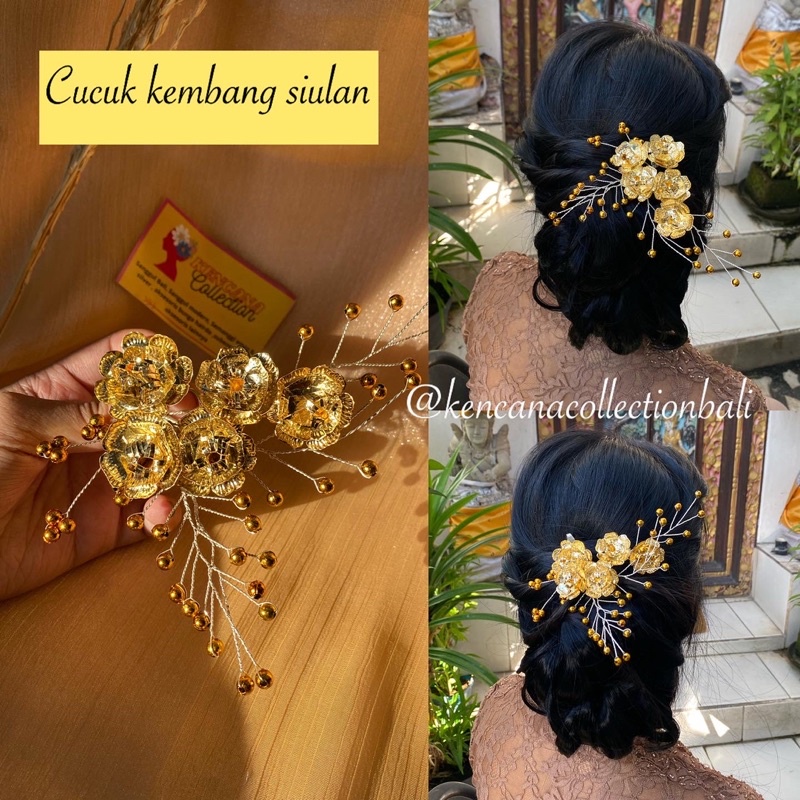 Jual Cucuk Kembang siulan / tusuk emas bali / hiasan rambut kundangan ...