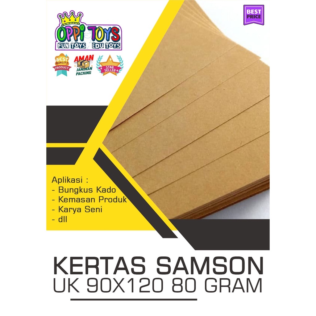 Jual [cod] Kertas Samson 90x120cm 80 Gram Kertas Coklat Packing