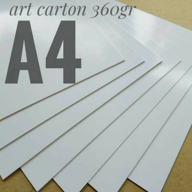 Jual ( 50 Lembar ) Kertas Art Carton 360 Gsm / Karton Glossy Uk A4 ...