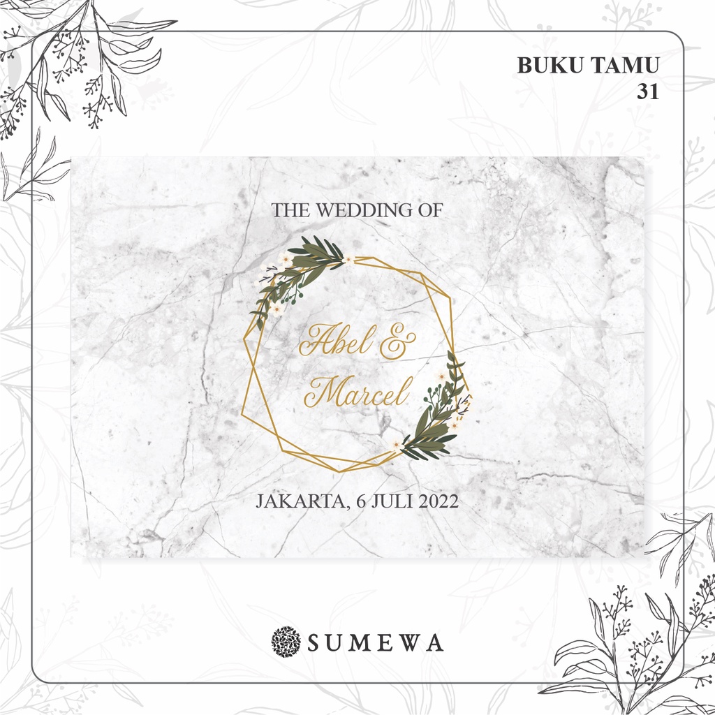 Jual Buku Tamu Pernikahan / Wedding Guest Book / Buku Tamu Custom