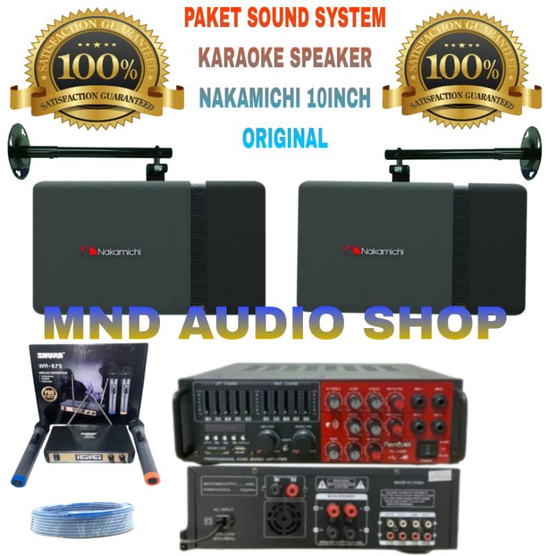Jual paket sound system karaoke speaker nakamichi 10inch +amplifier
