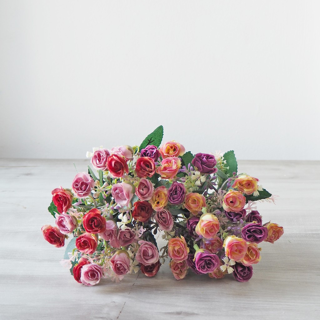 Jual Bunga Artificial Mini Merli Rose Vintage (16007) | Shopee Indonesia