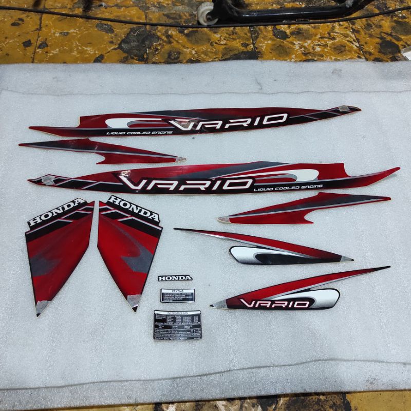 Jual Stiker Stripping Striping Decal Graphic Honda Vario 110 Merah 2009