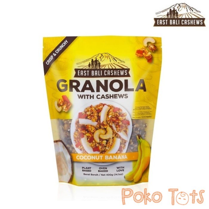 Jual East Bali Cashews Granola Coconut Banana 400gr Oats Sereal Oatmeal