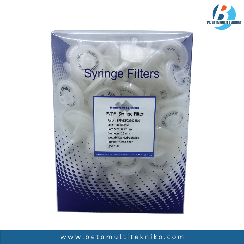 Jual PVDF Glass Fiber Syringe Filter Hydrophobic Membrane Solutions