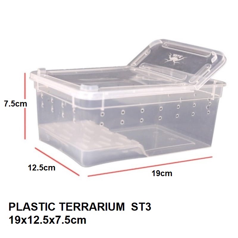 Jual TERMURAH REPTILE AMPHIBI BOX ST3 19x12.5x7.5 cm Kandang Pacman ...
