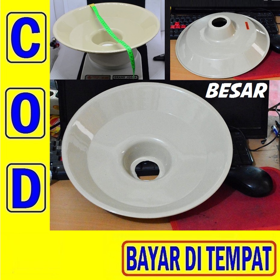 Jual RAK 1G Kap Fitting Gantung Plastik Besar 30cm Putih Fiting Lampu ...