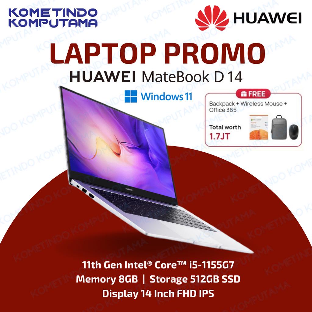 Jual HUAWEI MateBook D14 I5-1155G7 8GB 512GB SSD 14" FHD IPS W11 ...