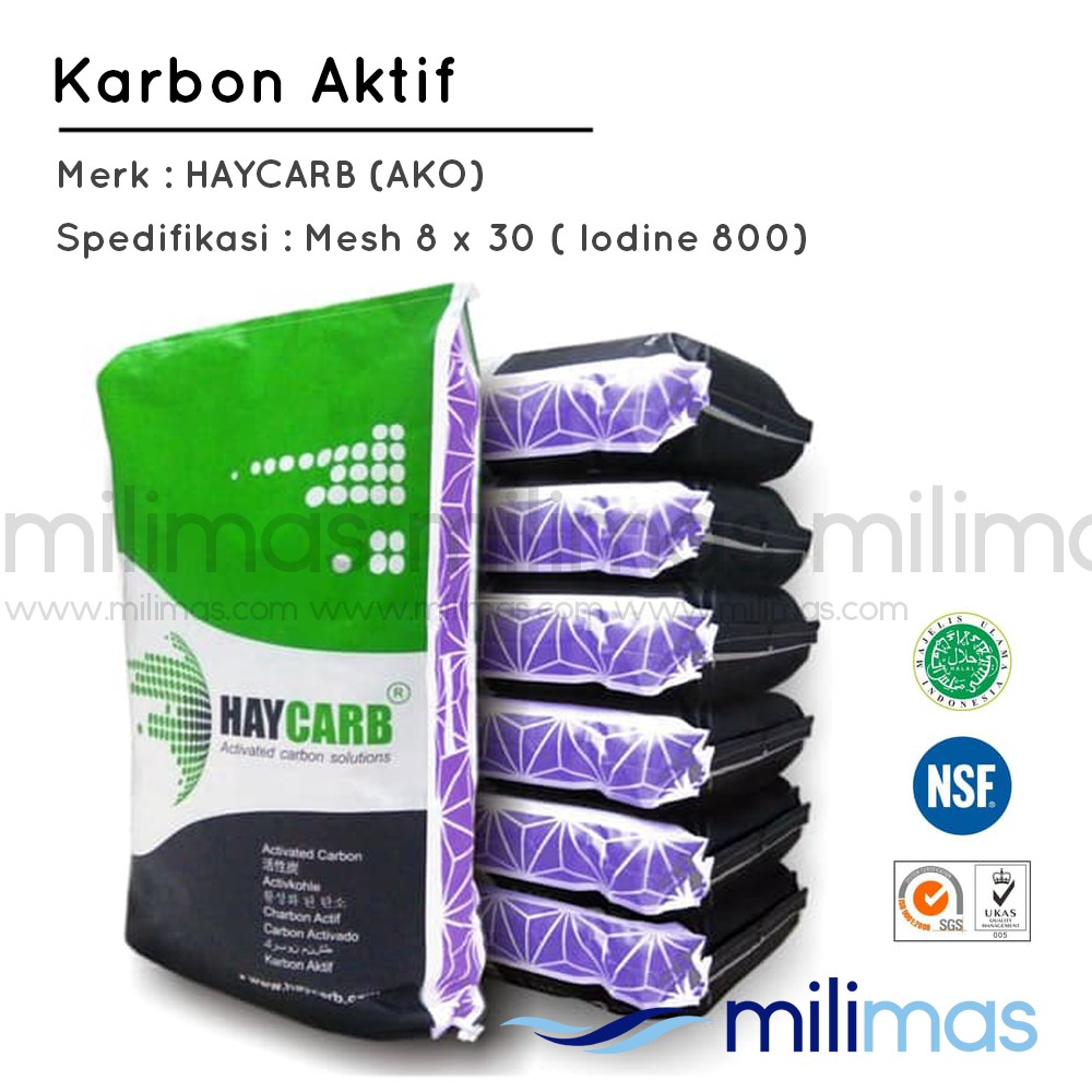 Jual Haycarb Karbon Aktif Granular Activated Carbon Ako X Iodine