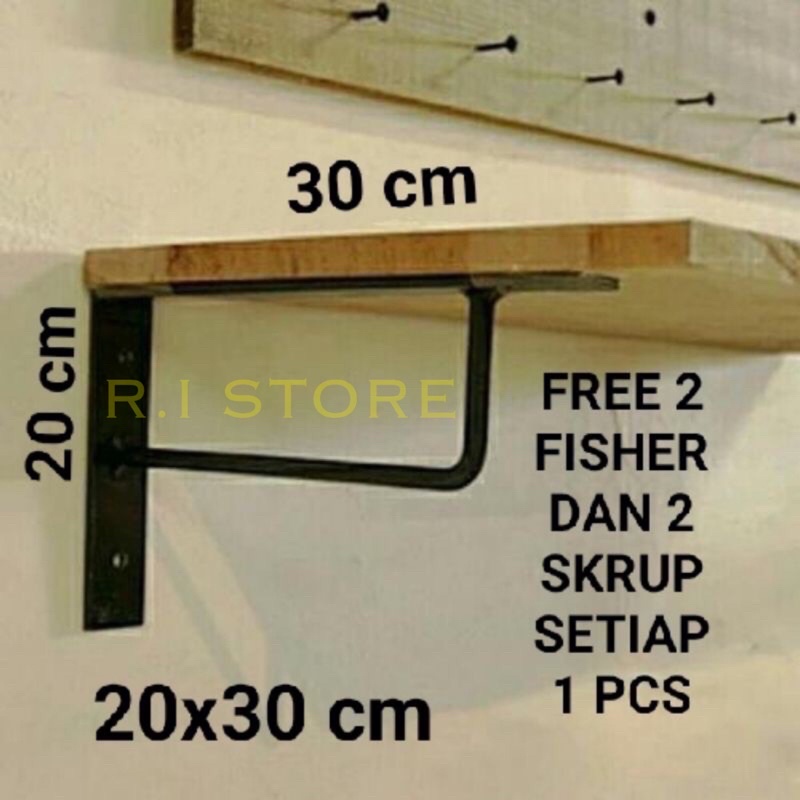 Jual Siku rak dinding gantung BESI (kode 01)/ SIKU BESI ( HANYA SIKU 1 ...