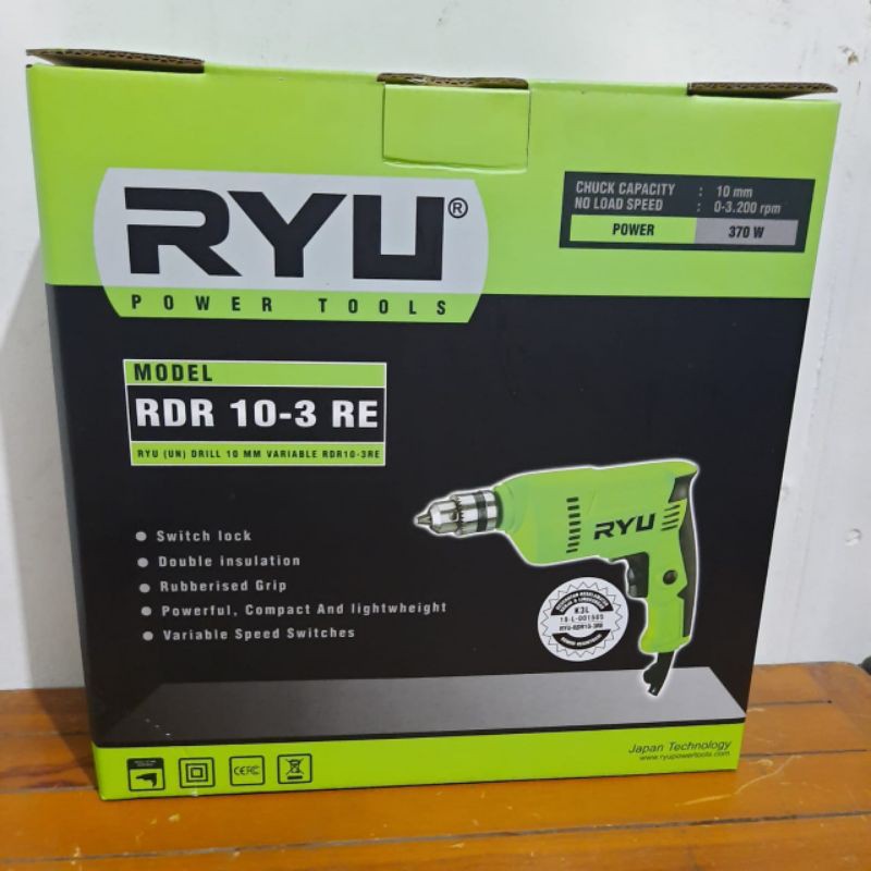 Jual Mesin Bor Ryu RDR 10-3RE Bolak Balik & Variabel Speed Bor Listrik ...