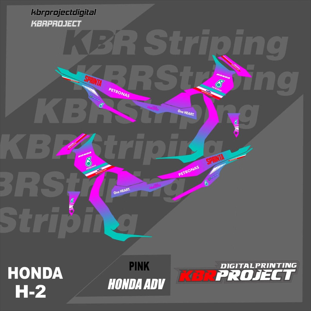 Jual HONDA ADV striping motor HONDA motor sticker variasi Racing H-2 ...