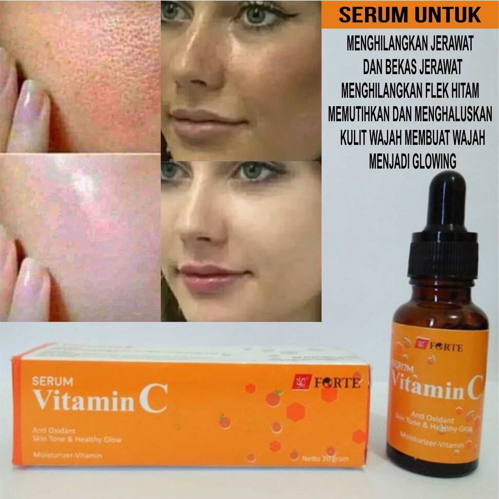 Jual Serum Wajah Vitamin C Orange Vit C dan E 20ml Original Forte Dus ...