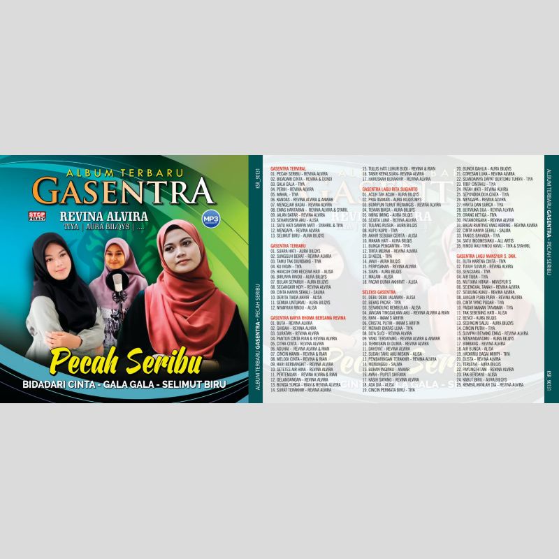 Jual KASET MP3 AUDIO LAGU ALBUM TERBARU GASENTRA PECAH SERIBU Shopee Indonesia