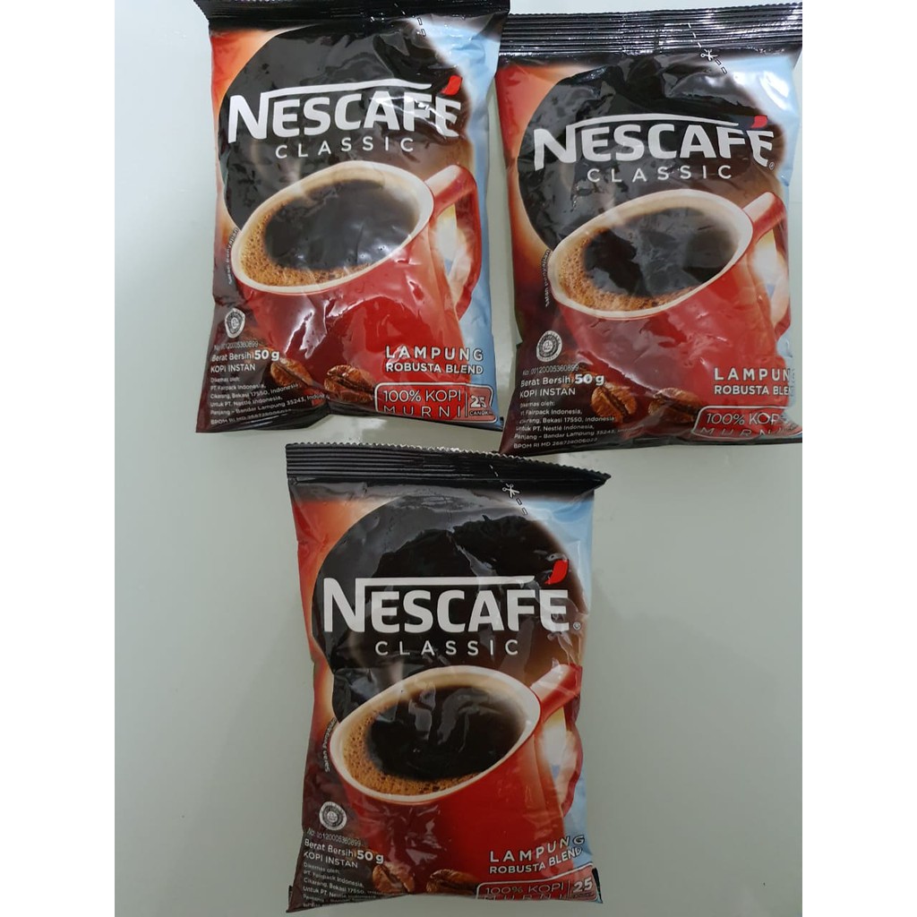 Jual Nescafe Classic Renceng Renteng Sachet 50 Gram Produk Nestle Indonesia Kopi Nescafe 2229