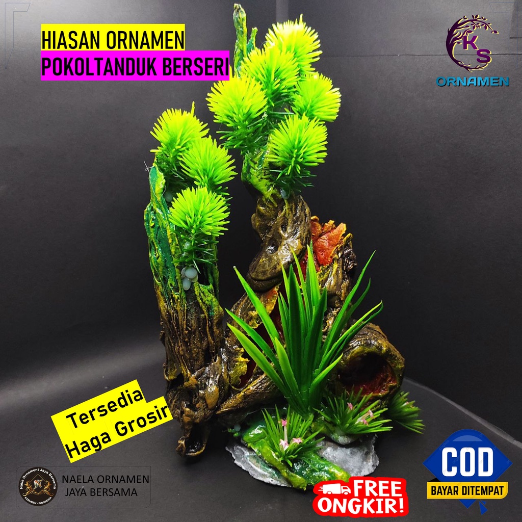 Jual Hiasan Aquarium Dekorasi Ornamen Aquascape Tanaman Bonsai Daun Tumpuk Shopee Indonesia