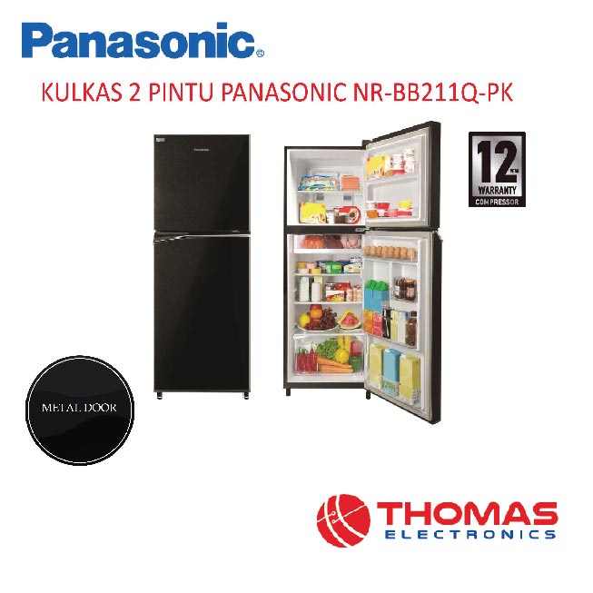 Jual KULKAS 2 PINTU PANASONIC NR BB 211 Q-PK GARANSI RESMI | Shopee ...