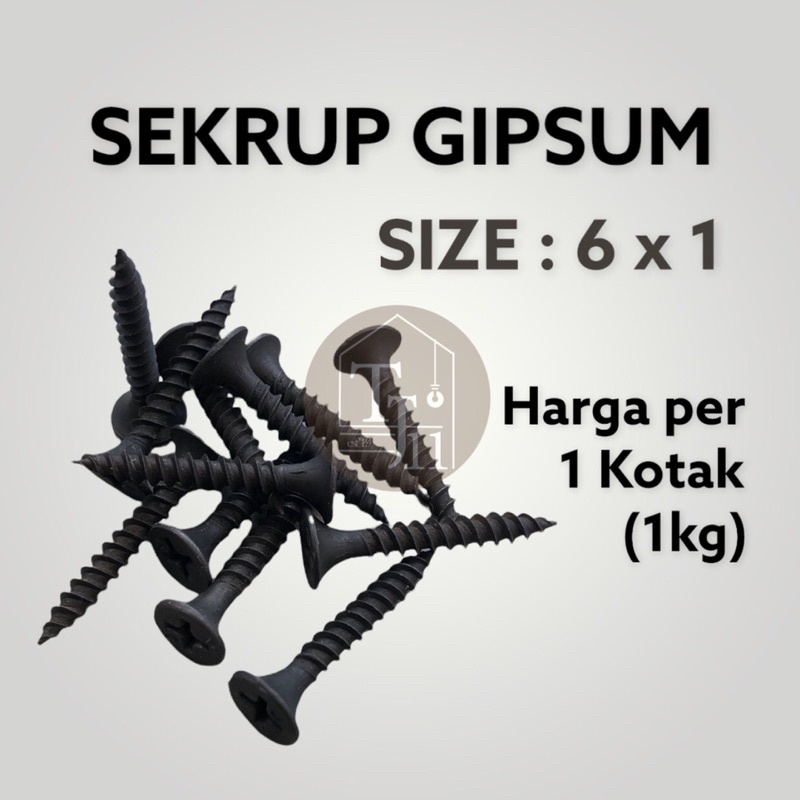 Jual Skrup Gypsum Skrup Gipsum / Sekrup Gypsum Ukuran 6 X 1 Harga Per ...