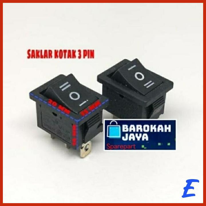 Jual Saklar Kotak Kecil Switch 3 Pin Tombol ON OFF ON Blender Kaki 3 ...