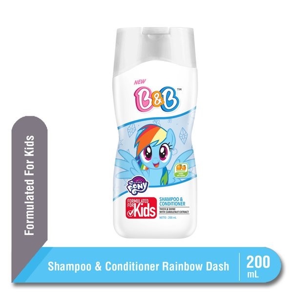 Jual B&B Kids Shampoo & Conditioner Rainbow Dash Kemasan 200mL | Shopee ...