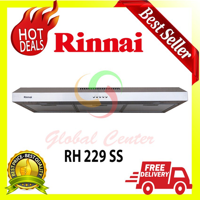 Jual Cooker Hood Rinnai RH 229 SS Stainless Garansi Resmi | Shopee ...