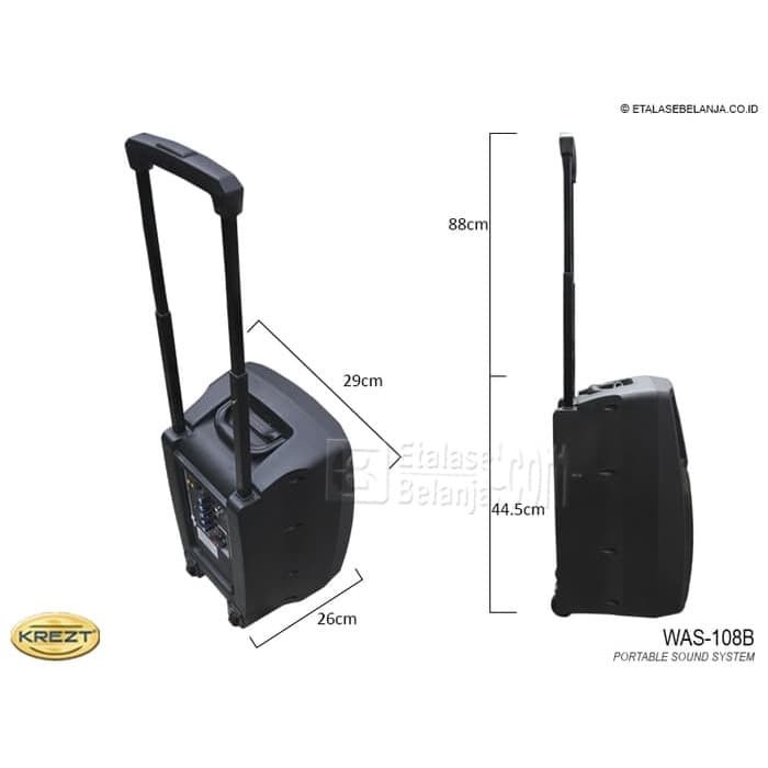 Jual Bluetooth Portable Sound System Krezt Was108B Shopee Indonesia