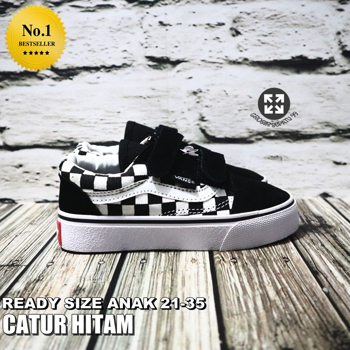 Sepatu Sneakers Anak Sekolah Laki Perempuan Vans Kids Old Skool Classic  Anak Umur Tahun