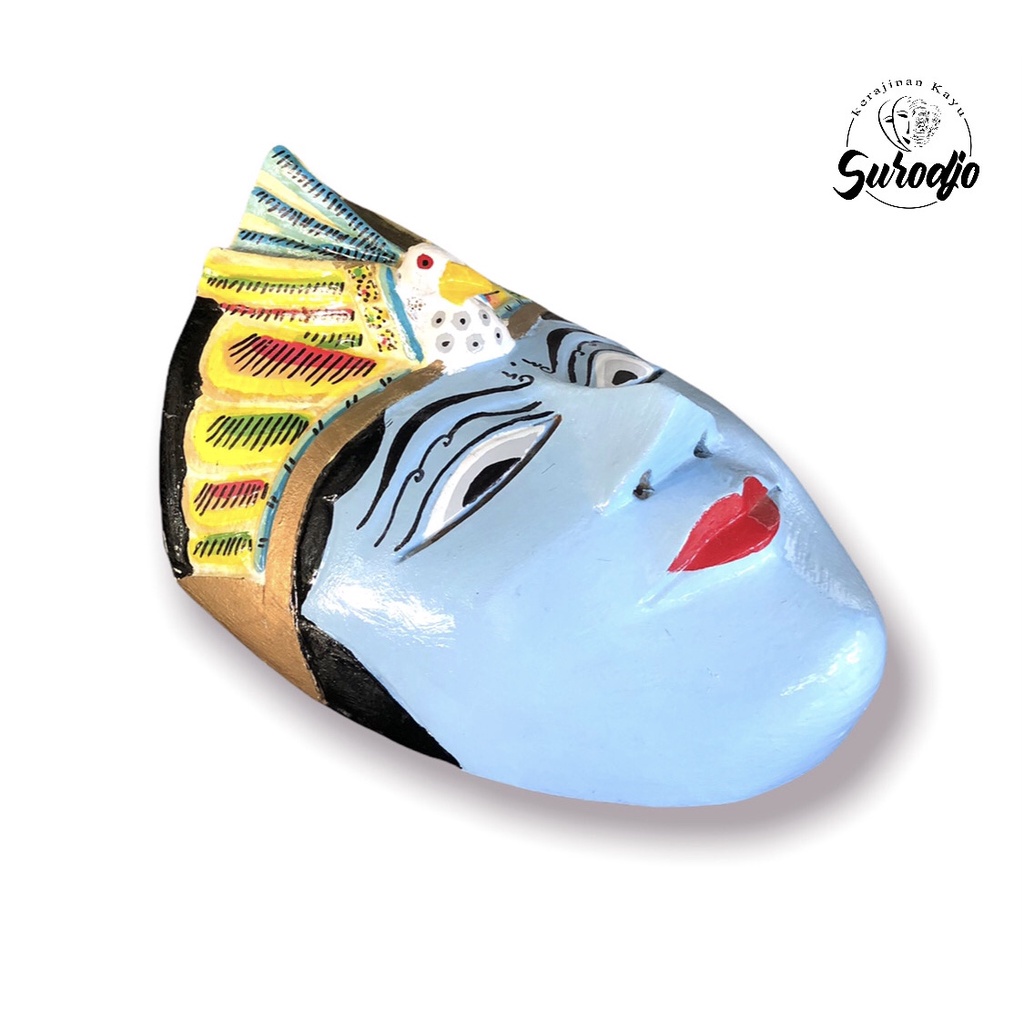 Jual Topeng Rama Sinta - Warna Biru - Souvenir - Kerajinan Kayu ...