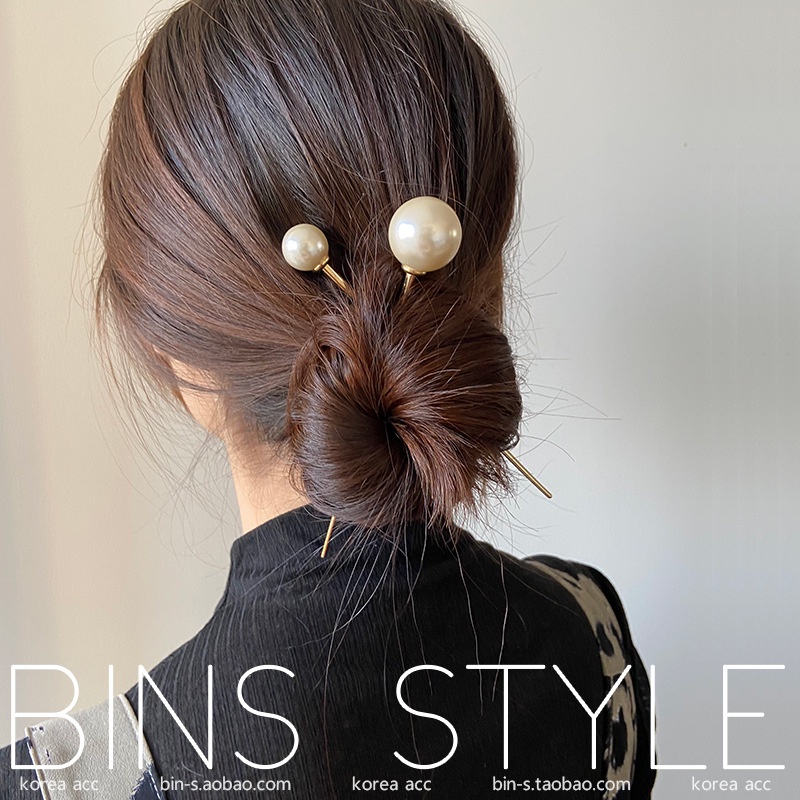 Jual Korean Hair Pins Round Ball Metal Stick Lollipop Shape Cepol Kucir Sanggul Rambut Chinese