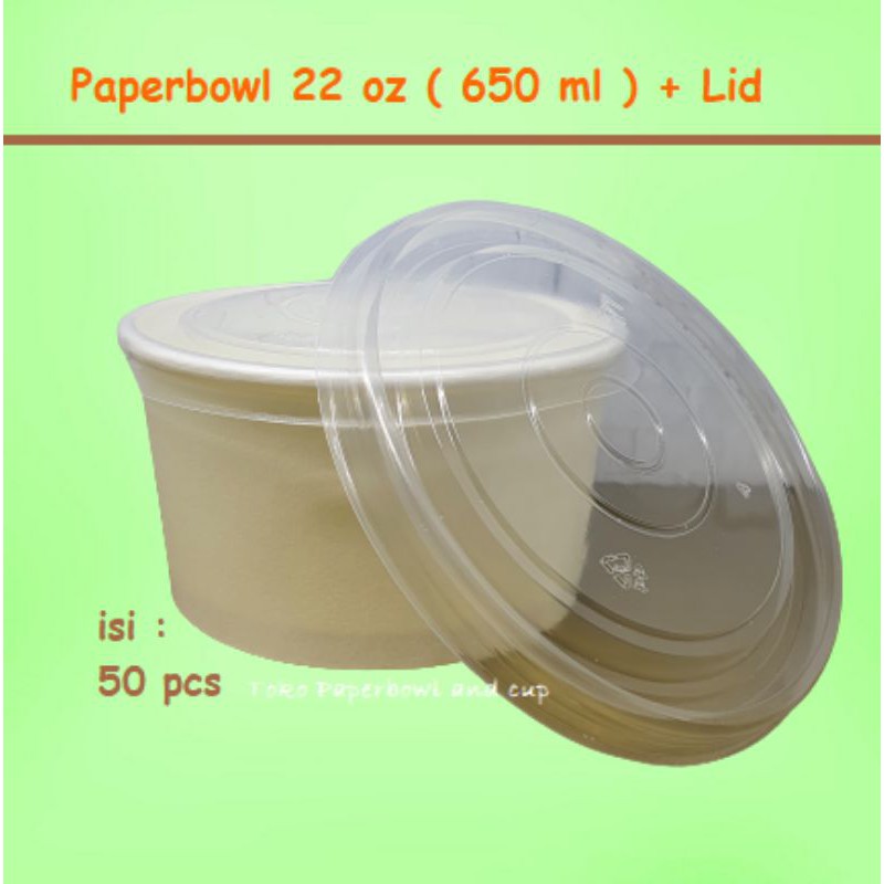 Jual Paperbowl Mangkok Kertas Oz Ml Polos Tutup Isi Pcs Shopee Indonesia