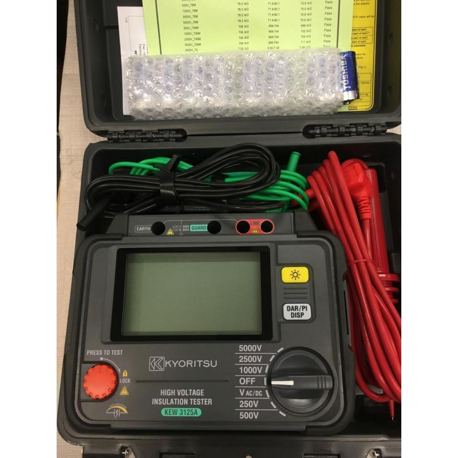 Jual KYORITSU 3125A HIGH VOLTAGE INSULATION TESTER MEGGER 5KV 5000V