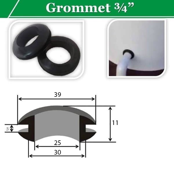 Grommet 3/4" / Gromet Hidroponik Dutch Bucket / Grommet Hidroponik